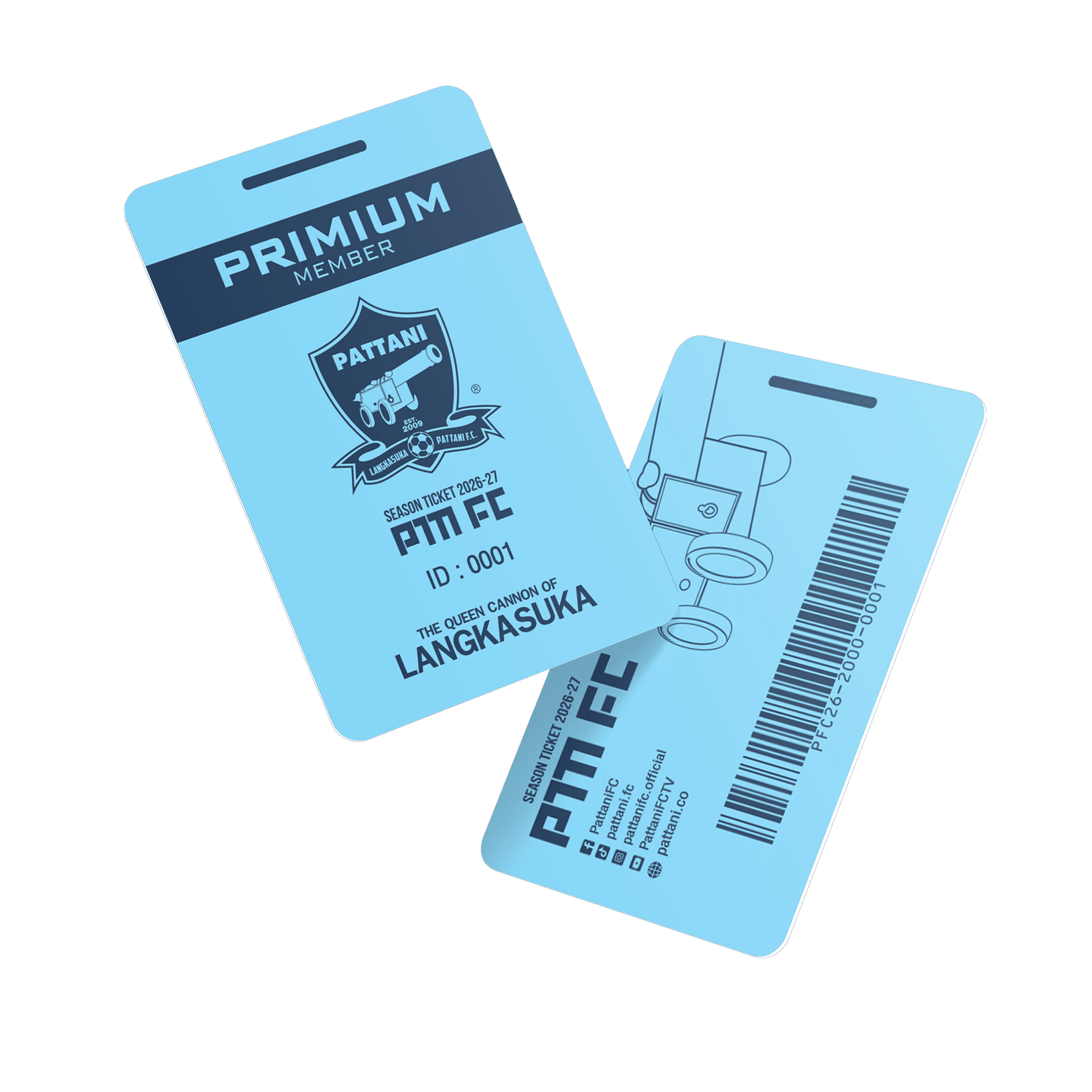 ภาพตัวอย่างบัตรสมาชิก PREMIUM MEMBER Pattani FC