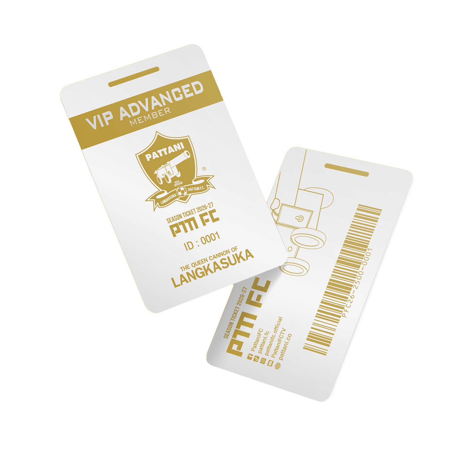 ภาพตัวอย่างบัตรสมาชิก VIP ADVANCED MEMBER Pattani FC
